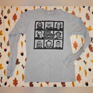 Gray Graphic Long Sleeve Shirt